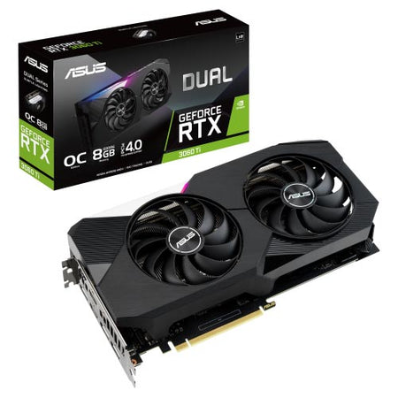 ASUS Dual GeForce RTX 3060 Ti V2 OC Edition 8GB GDDR6 with LHR Graphic Card DUAL-RTX3060TI-O8G-V2