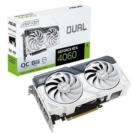 ASUS Dual GeForce RTX 4060 White OC Edition 8GB GDDR6 4060 Graphics Card DUAL-RTX4060-O8G-W