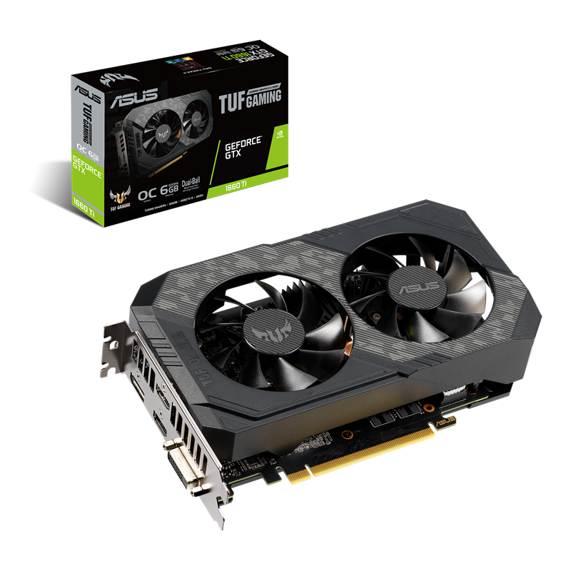 ASUS TUF GeForce GTX 1660 Ti OC Edition Graphics Card TUF-GTX1660TI-O6G-EVO-Gaming