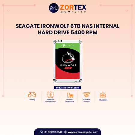 Seagate IronWolf 6TB NAS Internal Hard Drive 5400 RPM