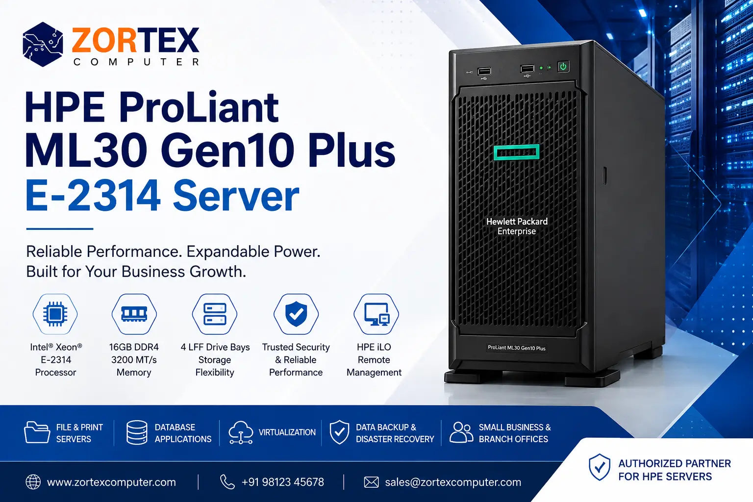 HPE ProLiant E-2314 server specifications and features