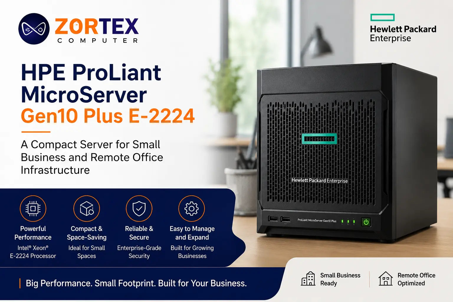 HPE ProLiant MicroServer Gen10 Plus E-2224 server 