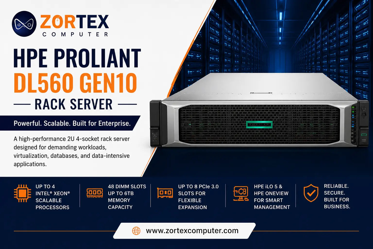 HPE ProLiant DL560 Gen10 Rack Server: Powerful 4-Socket Performance for Enterprise Workloads