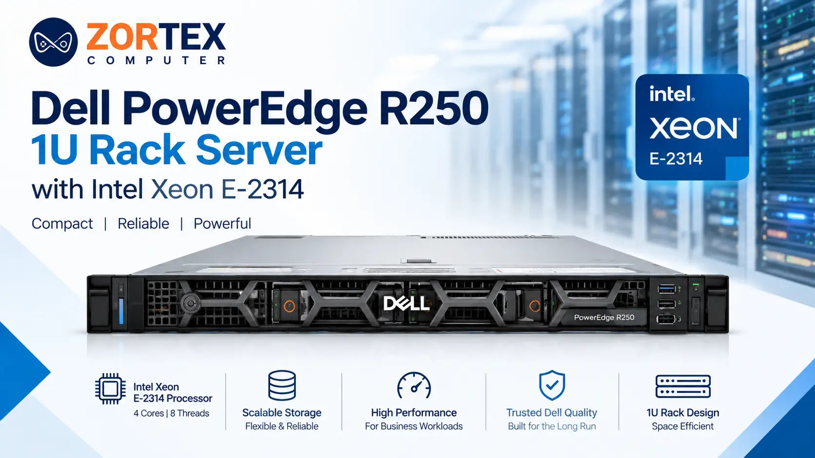 Dell PowerEdge R250 Xeon E-2314 server