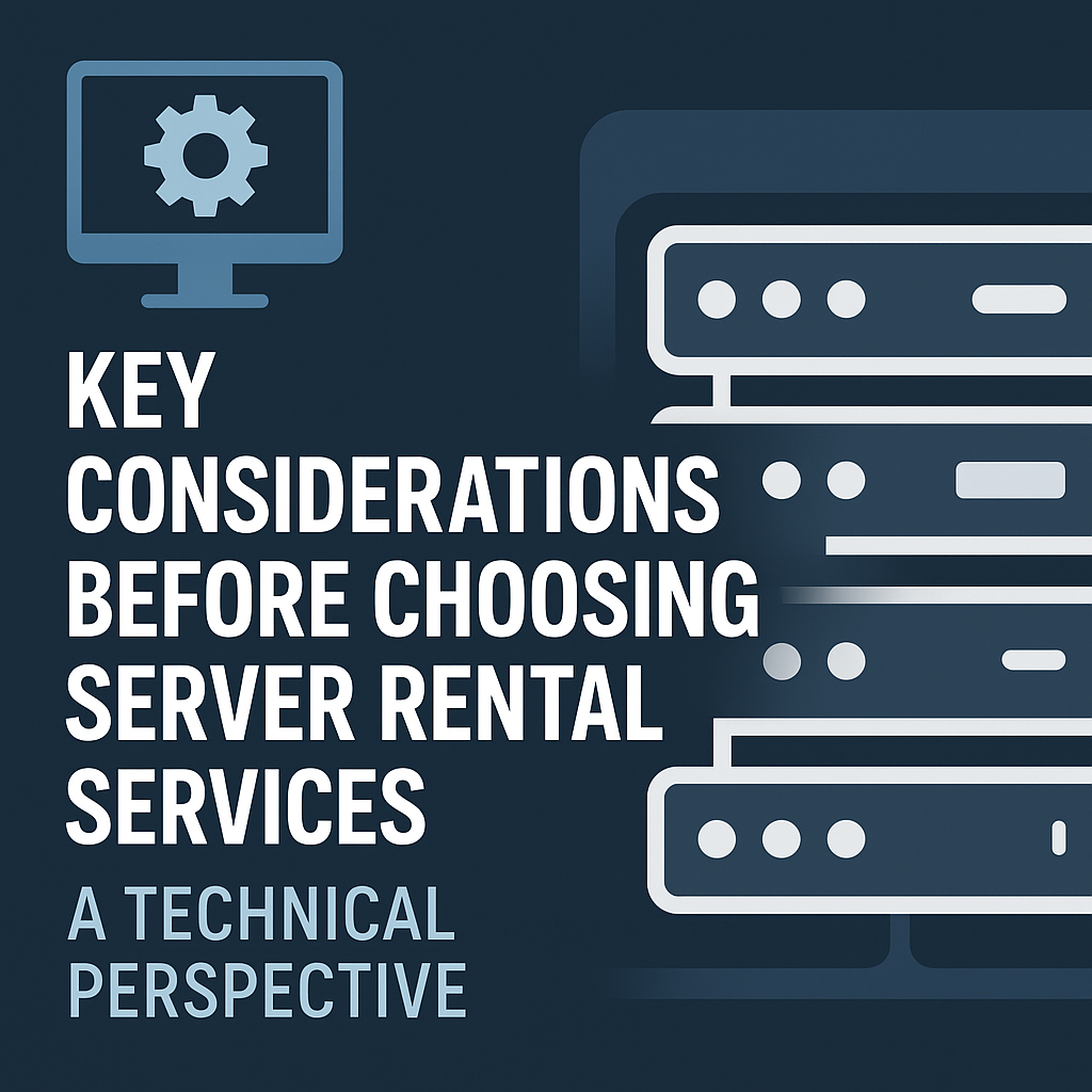 🖥️ Key Considerations Before Choosing Server Rental Services: A Technical Perspective