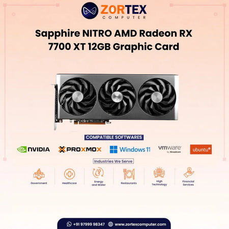 Sapphire NITRO  AMD Radeon RX 7700 XT 12GB Graphic Card 11335-02-20G
