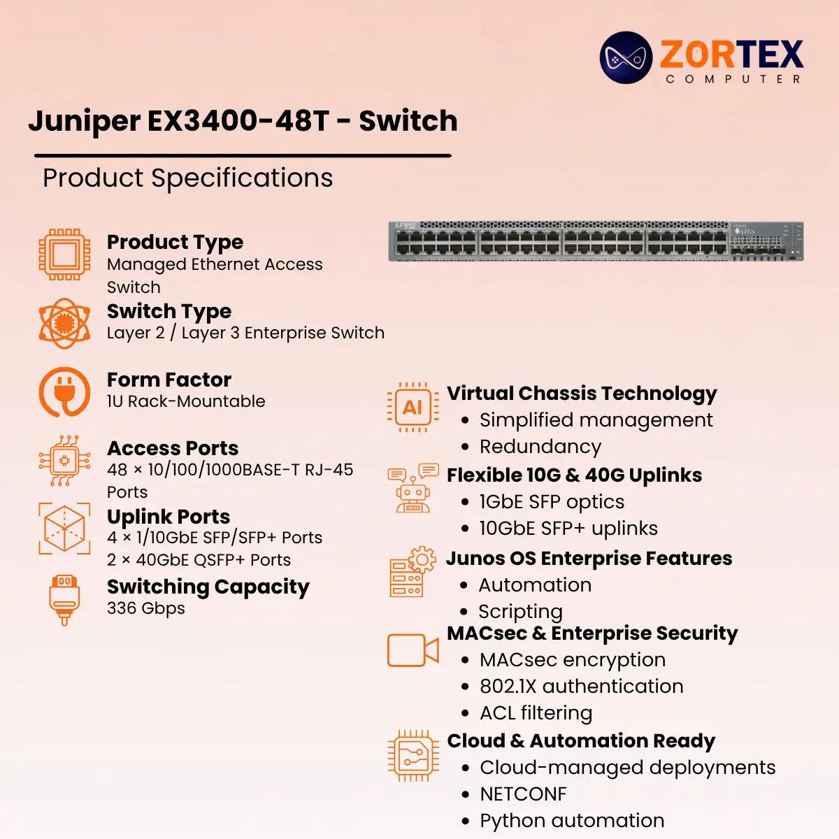 Juniper EX3400-48T - Switch