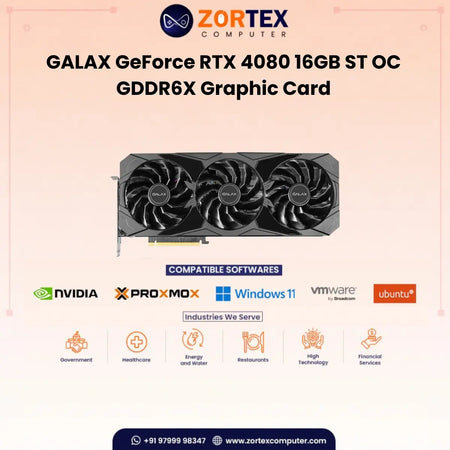 GALAX GeForce RTX 4080 16GB ST 1-Click OC 16GB GDDR6X Graphic Card 48NZM6MD6LTS