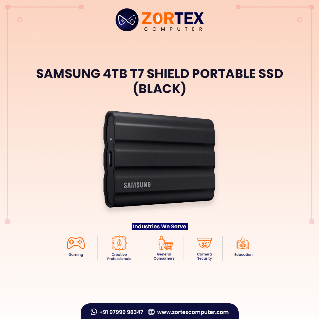 Samsung 4TB T7 Shield Portable SSD (Black)