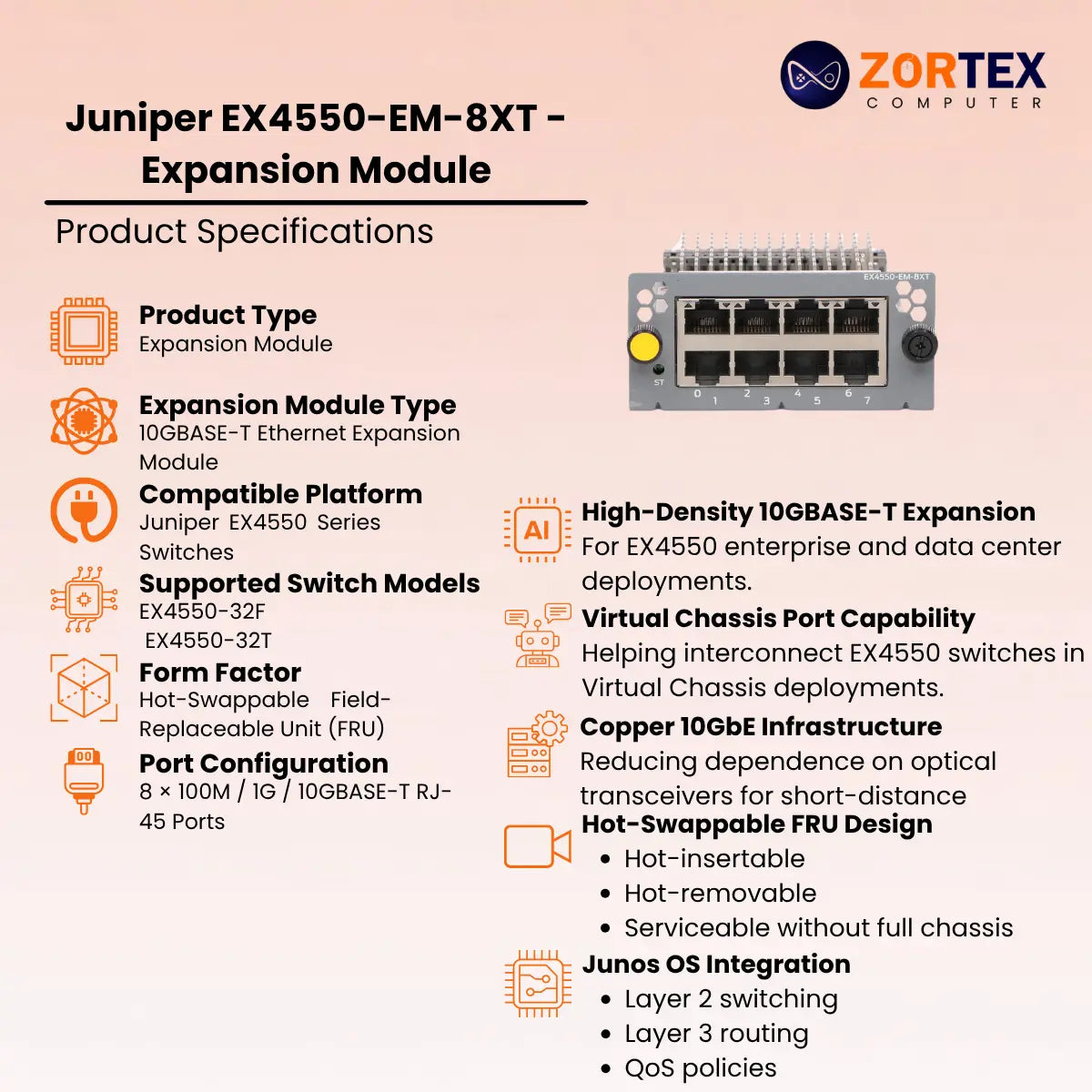 Juniper EX4550-EM-8XT - Expansion Module