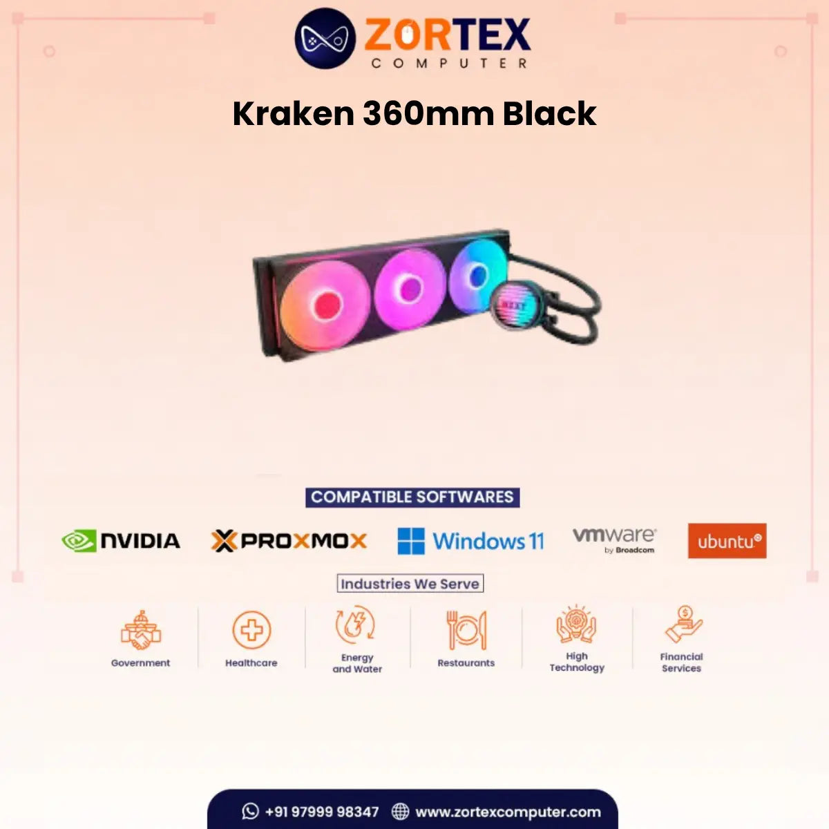 NZXT Kraken 360 Black CPU Liquid Cooler