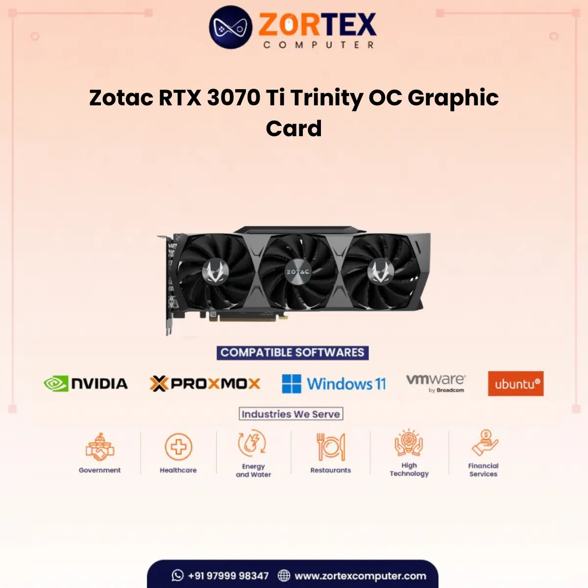 Zotac RTX 3070 Ti Trinity 8GB Graphics Card ZT-A30710D-10P