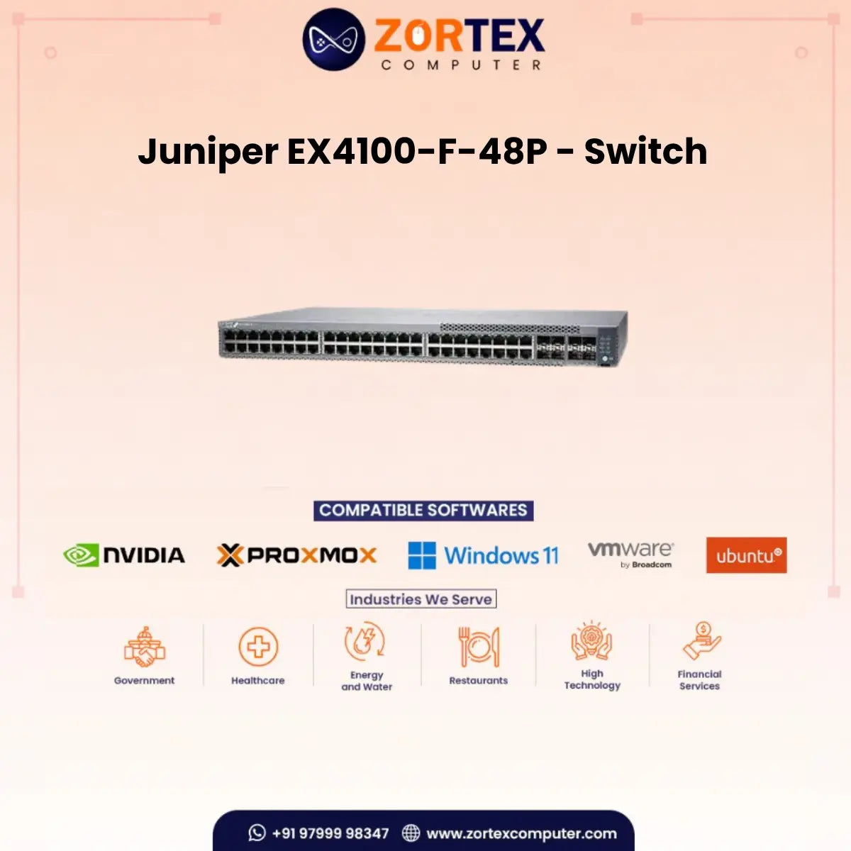 Juniper EX4100-F-48P- Switch