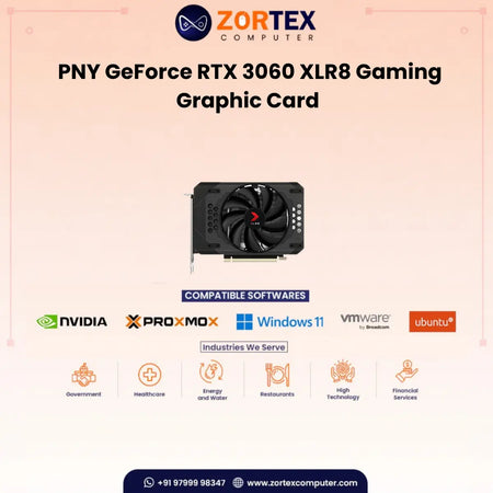 PNY GeForce RTX 3060 12GB XLR8 Gaming REVEL EPIC-X RGB Dual Fan 12GB GDDR6 Graphic Card VCG306012DFXPPB1