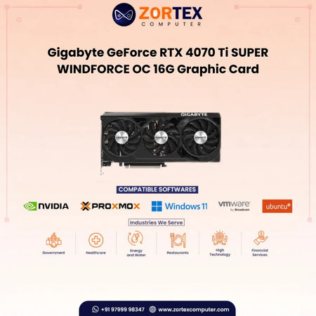Gigabyte GeForce RTX 4070 Ti SUPER WINDFORCE OC 16G Graphic Card GV-N407TSWF3OC-16GD