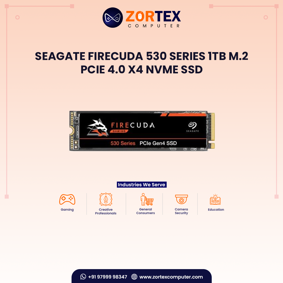 Seagate FireCuda 530 Series 1TB M.2 PCIe 4.0 x4 NVMe SSD