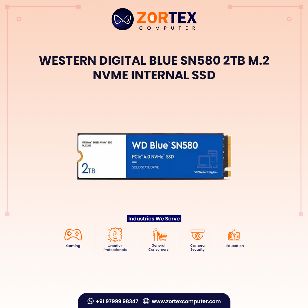 Western Digital Blue SN580 2TB M.2 NVMe Internal SSD