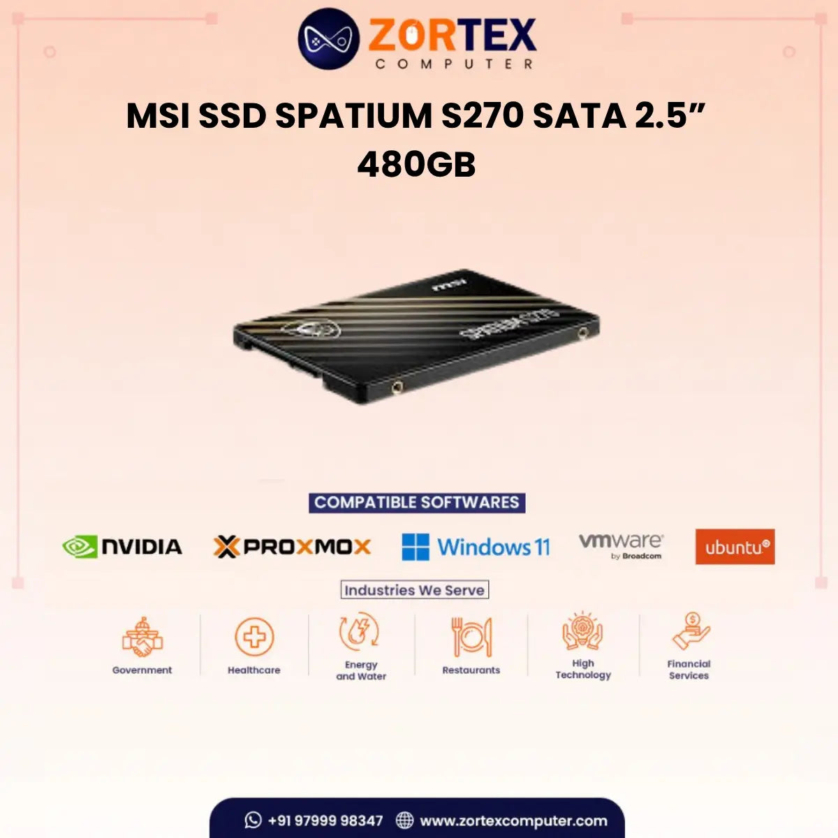 MSI SPATIUM S270 480GB SATA 2.5 SSD