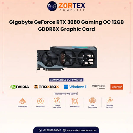 Gigabyte Geforce RTX 3080 Gaming OC 12GB GDDR6X Graphic Card GV-N3080Gaming OC-12GD