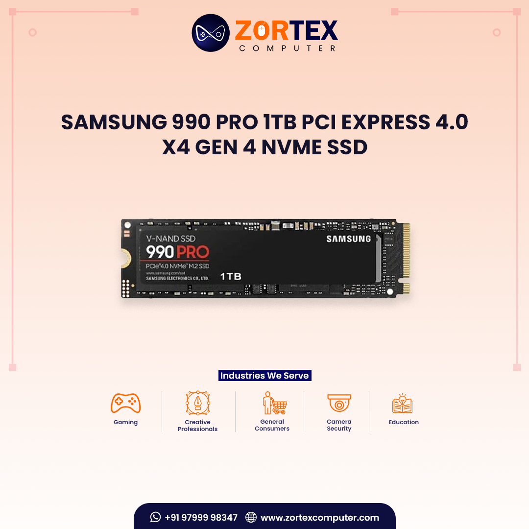 Samsung 990 PRO 1TB PCI Express 4.0 x4 Gen 4 NVMe SSD