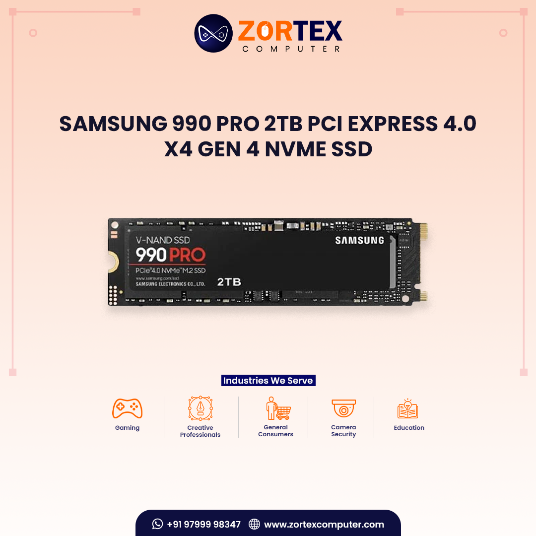 Samsung 990 PRO 2TB PCI Express 4.0 x4 Gen 4 NVMe SSD
