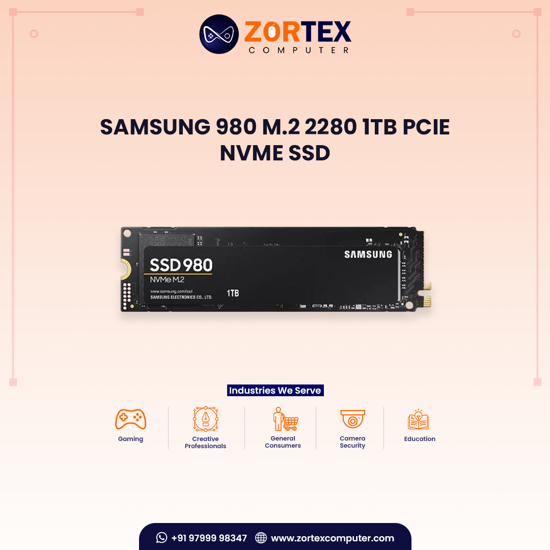 Samsung 980 M.2 2280 1TB PCIe NVMe SSD
