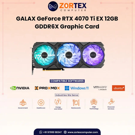 GALAX GeForce RTX 4070 Ti EX Gamer 12GB GDDR6X Graphic Card 47IOM7MD7BGW