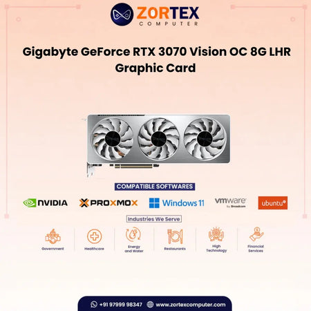 Gigabyte GeForce RTX 3070 Vision OC 8G LHR Graphic Card GV-N3070Vision OC-8GD