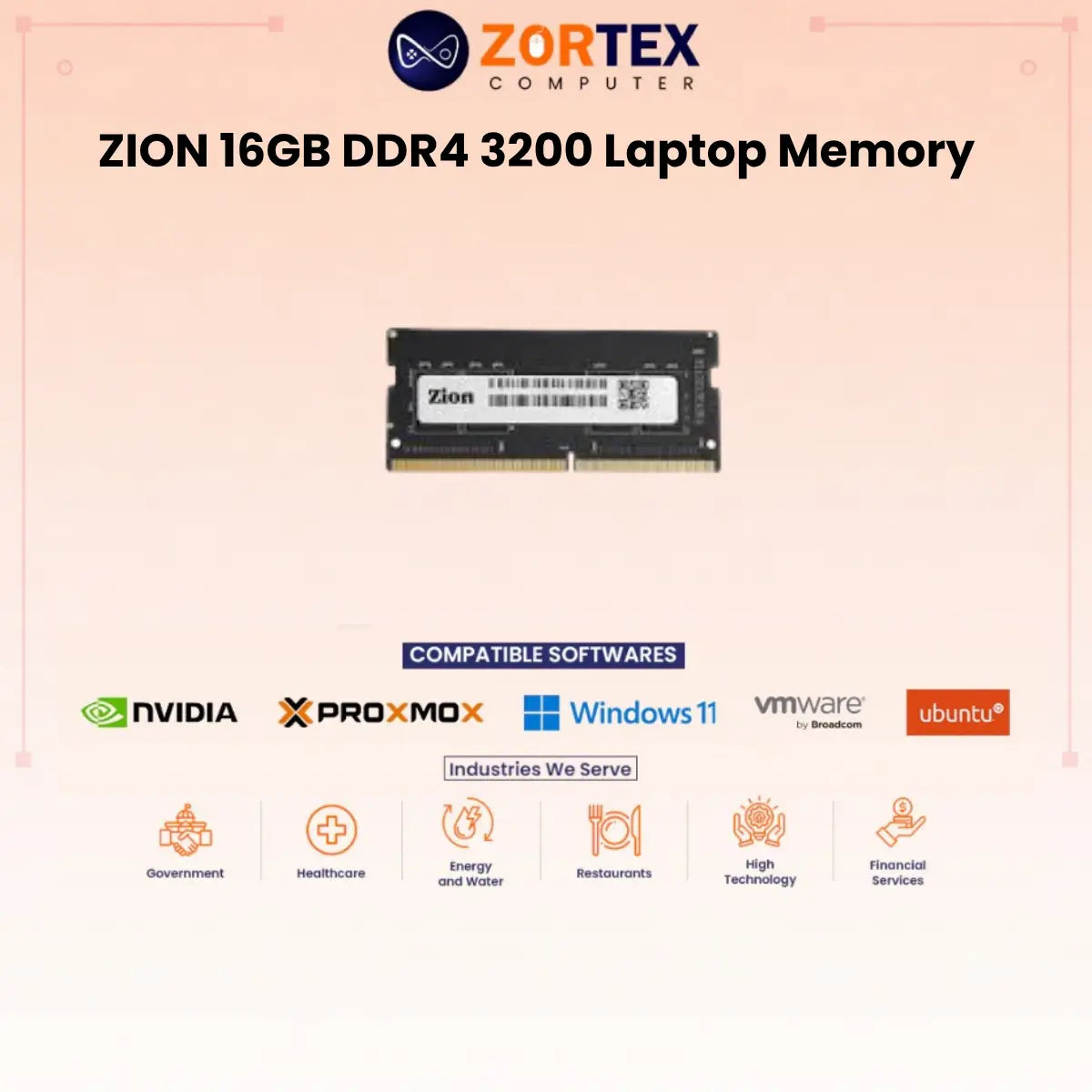 ZION 16GB DDR4 3200 Laptop Memory