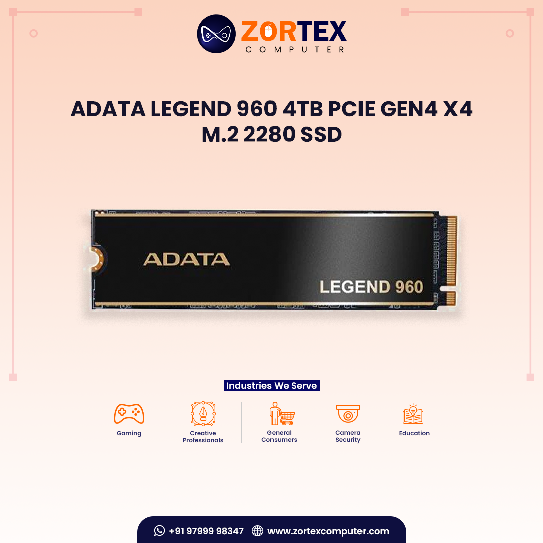 ADATA LEGEND 960 4TB PCIe Gen4 x4 M.2 2280 SSD