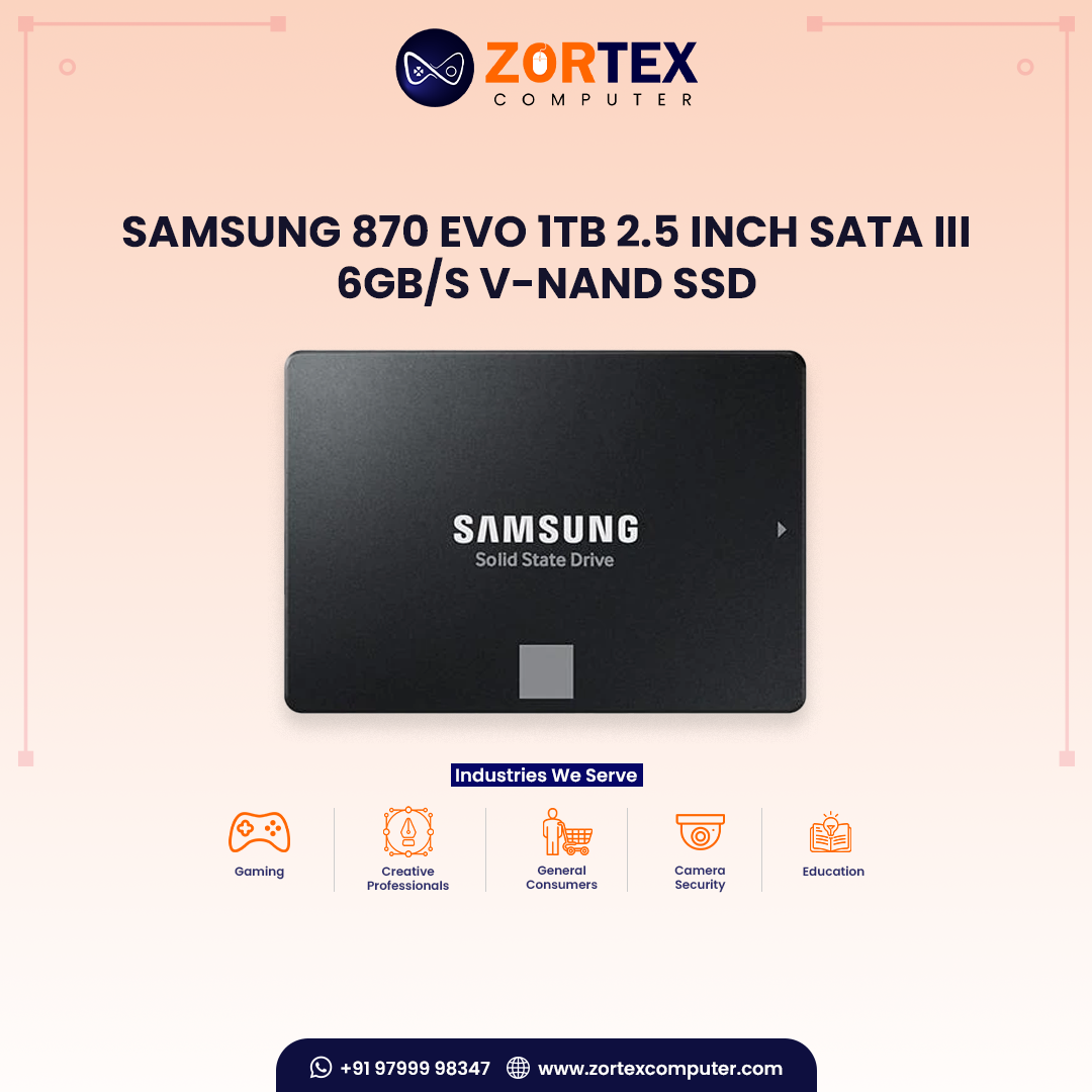 Samsung 870 EVO 1TB 2.5 Inch SATA III 6GB/s V-NAND SSD