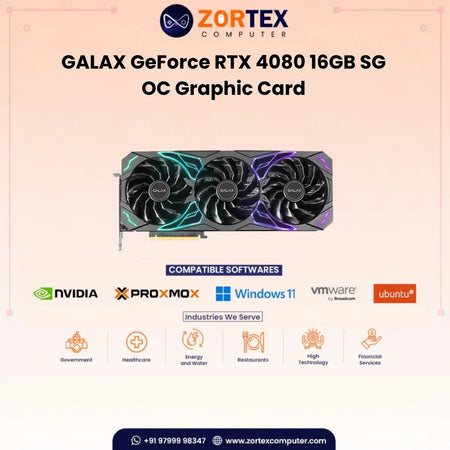 Galax GeForce RTX 4080 16GB SG 1-Click OC Graphic Card 48NZM6MD6LSG
