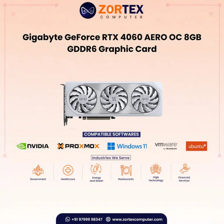 GIGABYTE GEFORCE RTX 4060 AERO OC 8GB GDDR6 Graphic Card GV-N4060AERO OC-8GD