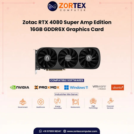 Zotac Rtx 4080 Super Amp Edition 16Gb Gddr6X Graphics Card ZT-D40820F-10P