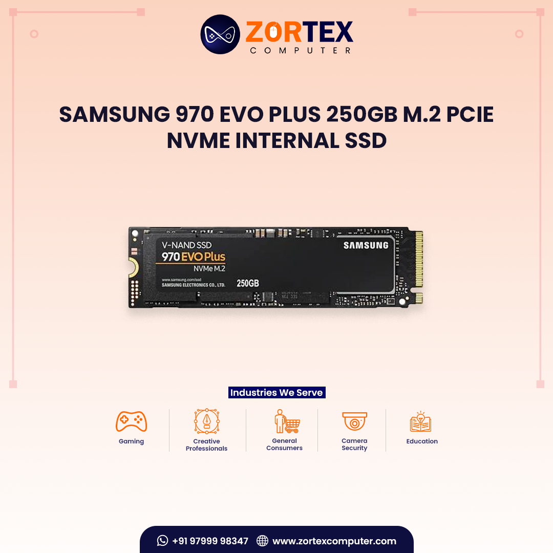 Samsung 970 EVO Plus 250GB M.2 PCIe NVMe Internal SSD