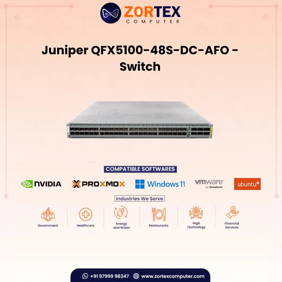 Juniper QFX5100-48S-DC-AFO - Switch
