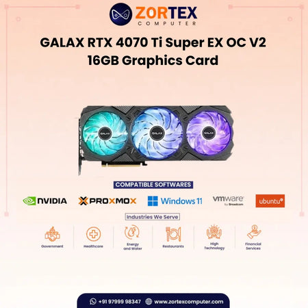 Galax RTX 4070 Ti Super EX Gamer (1-Click OC) V2 16GB Graphics Card 47UZM6MD7JDL
