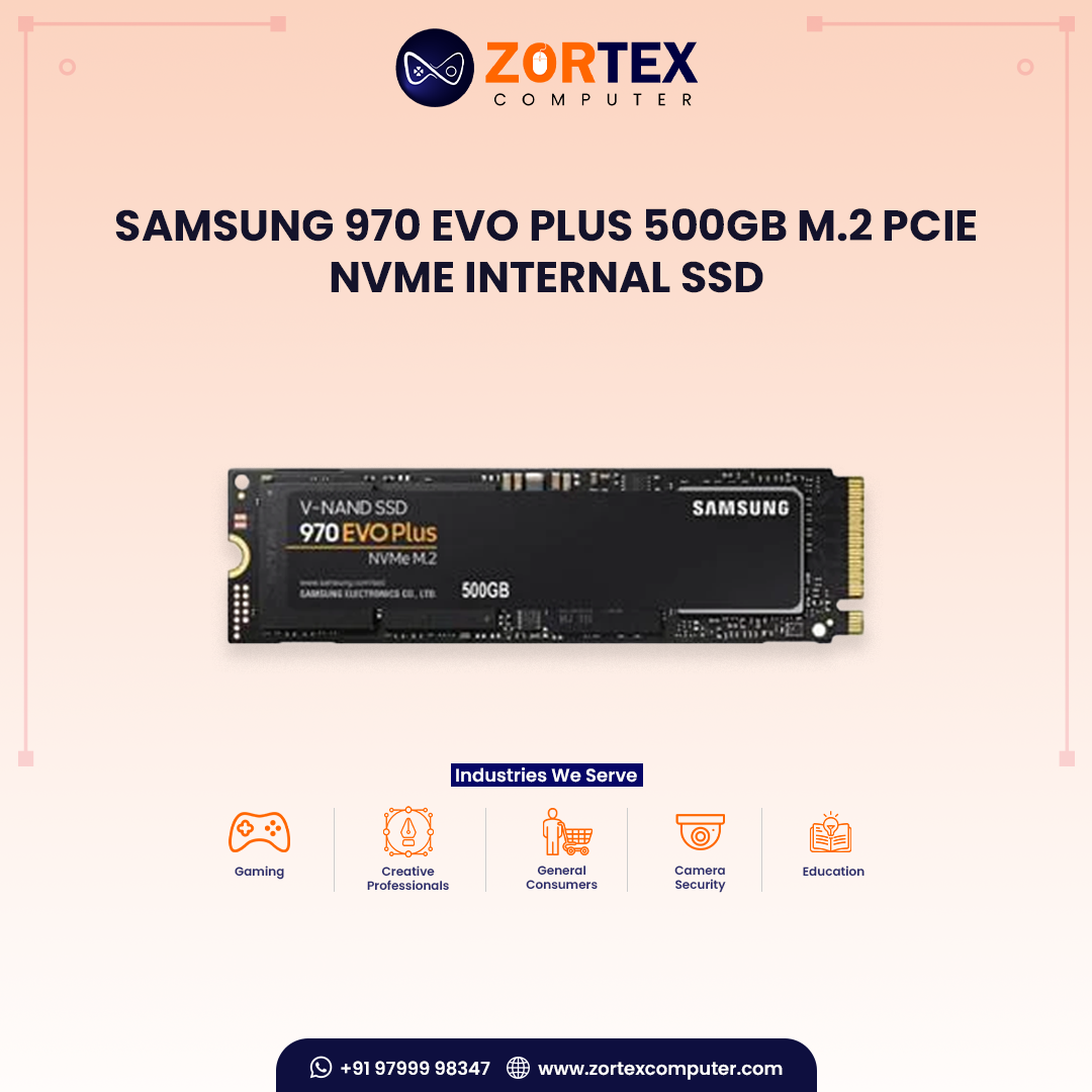 Samsung 970 EVO Plus 500GB M.2 PCIe NVMe Internal SSD