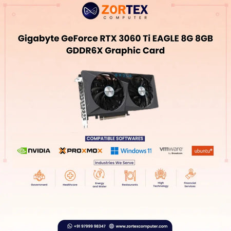 Gigabyte GeForce RTX 3060 Ti EAGLE OC 8G 8GB GDDR6X Graphic Card GV-N306TEAGLE OC-8GD