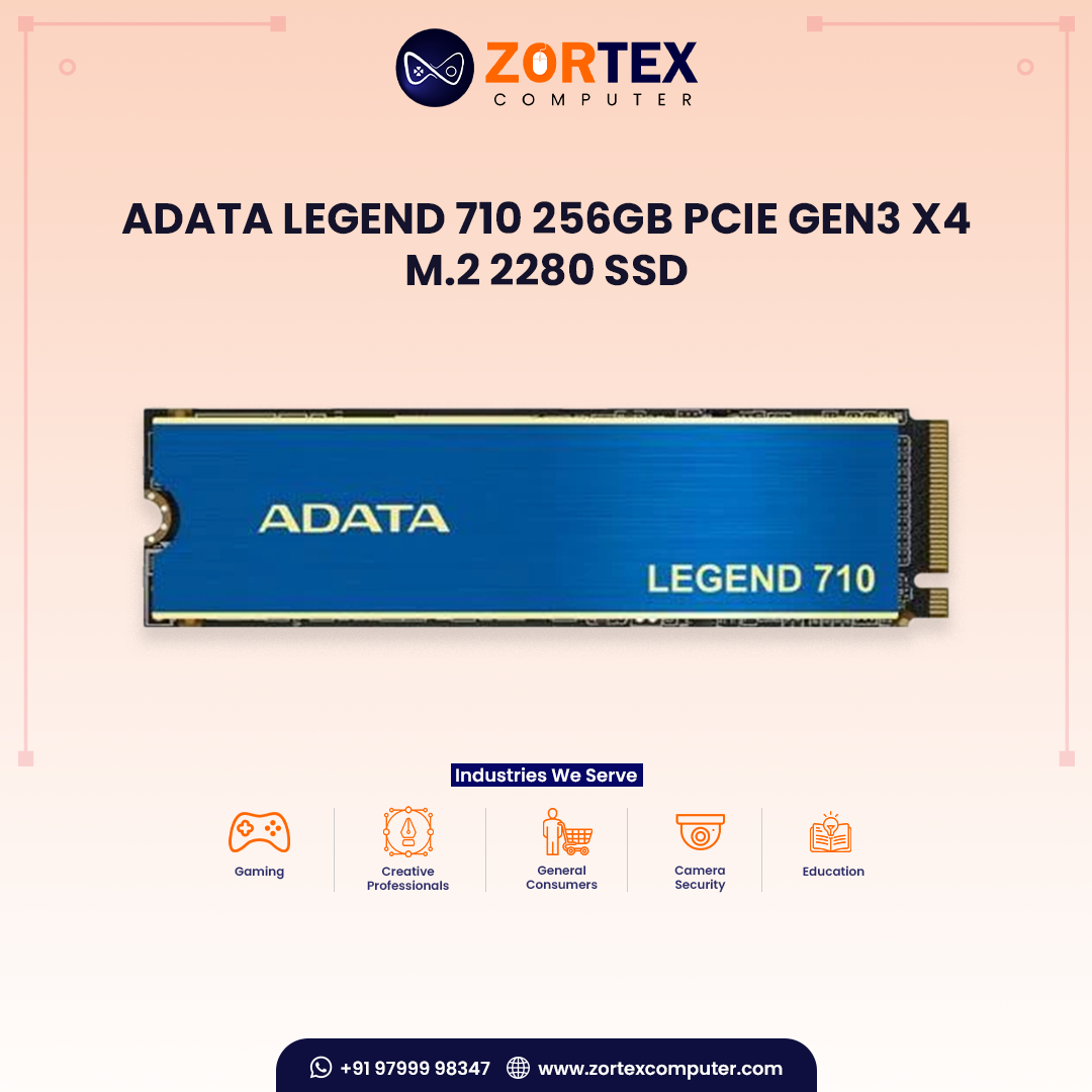 ADATA LEGEND 710 256GB PCIe Gen3 x4 M.2 2280 SSD