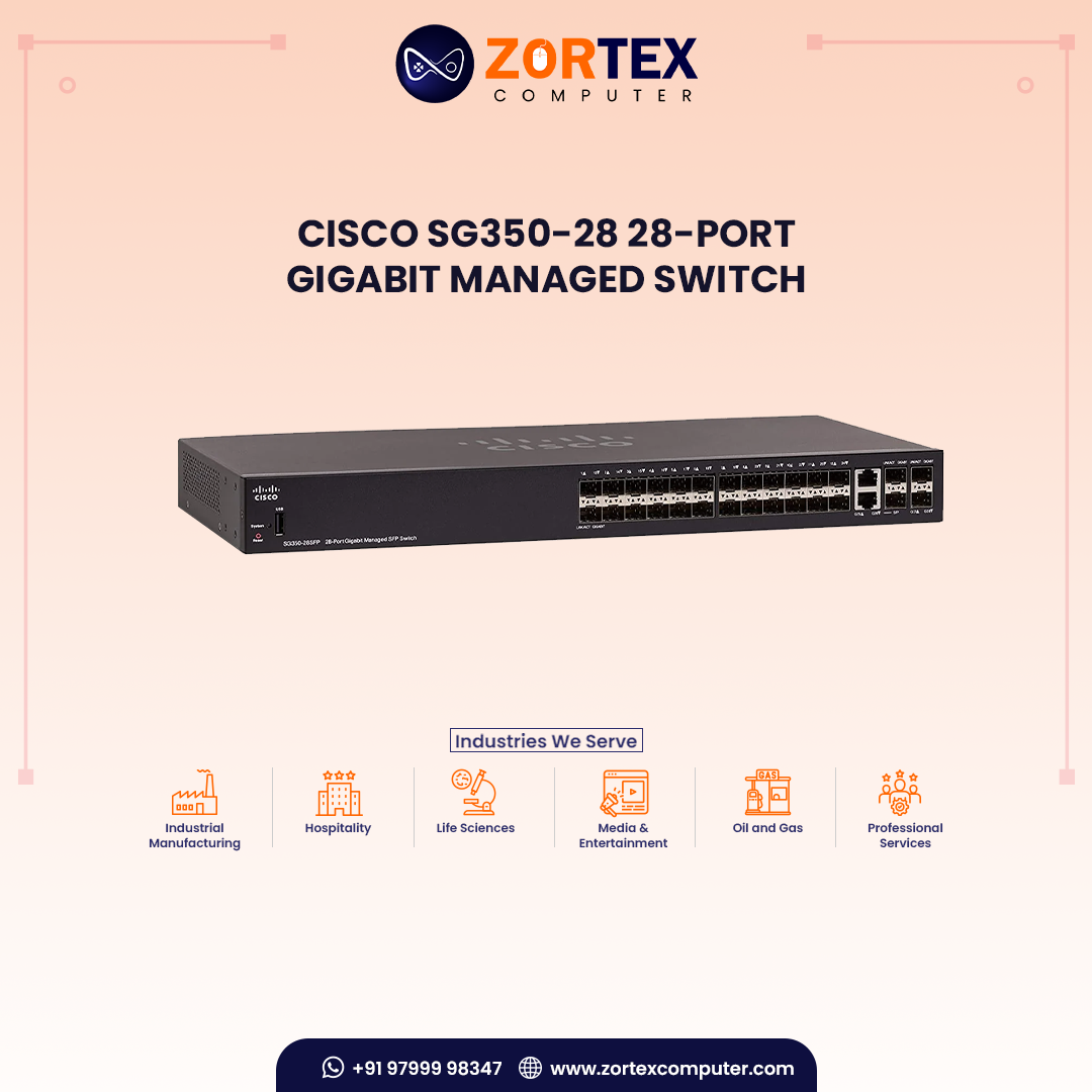 Cisco SG350-28 28-Port Gigabit Managed Switch