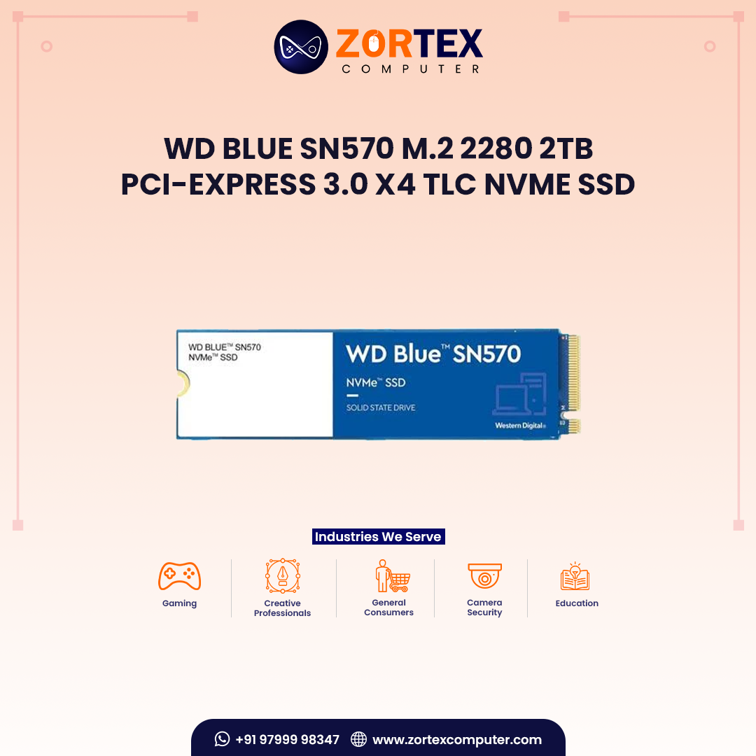 WD Blue SN570 M.2 2280 2TB PCI-Express 3.0 x4 TLC NVMe SSD