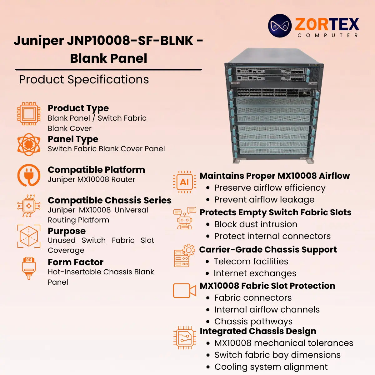 Juniper JNP10008-SF-BLNK - Blank Panel
