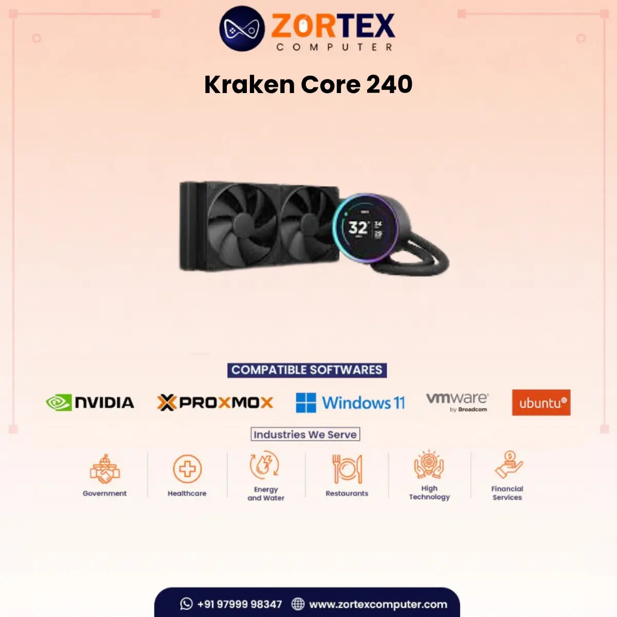 NZXT Kraken Core 240 CPU Liquid Cooler