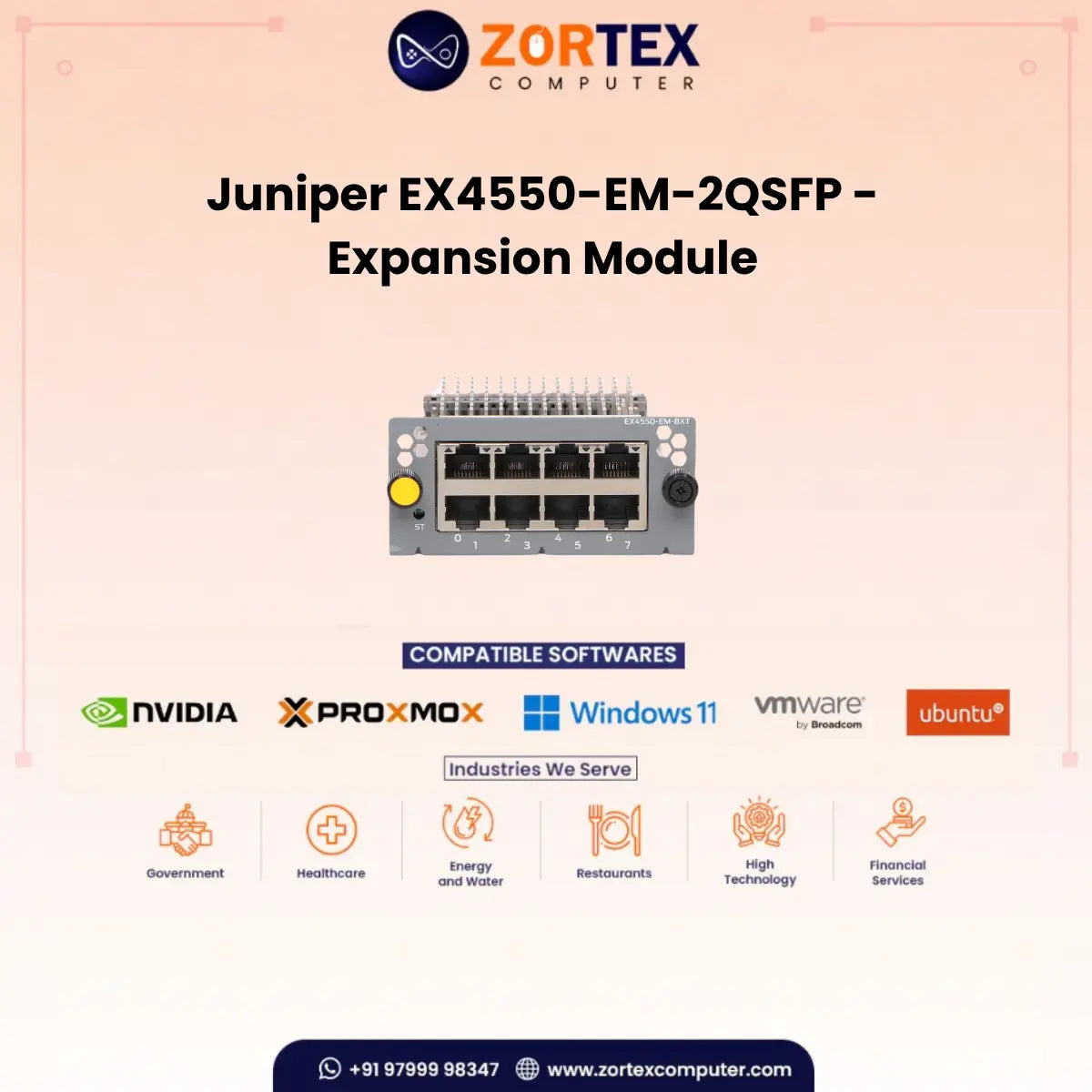 Juniper EX4550-EM-2QSFP - Expansion Module