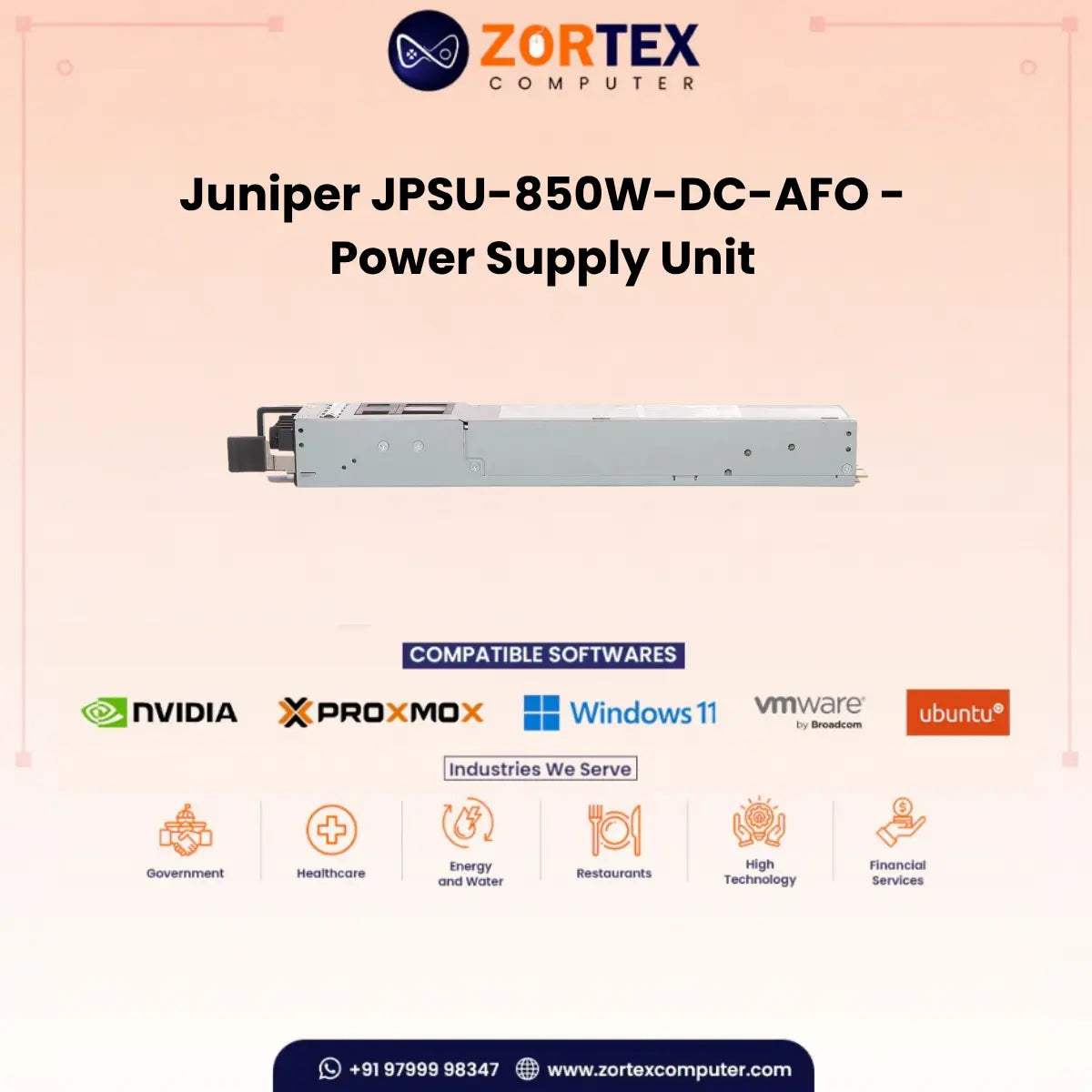 Juniper JPSU-850W-DC-AFO - Power Supply Unit