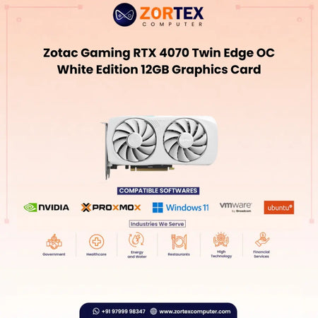 Zotac Gaming RTX 4070 Twin Edge OC White Edition 12GB Graphics Card ZT-D40700Q-10M