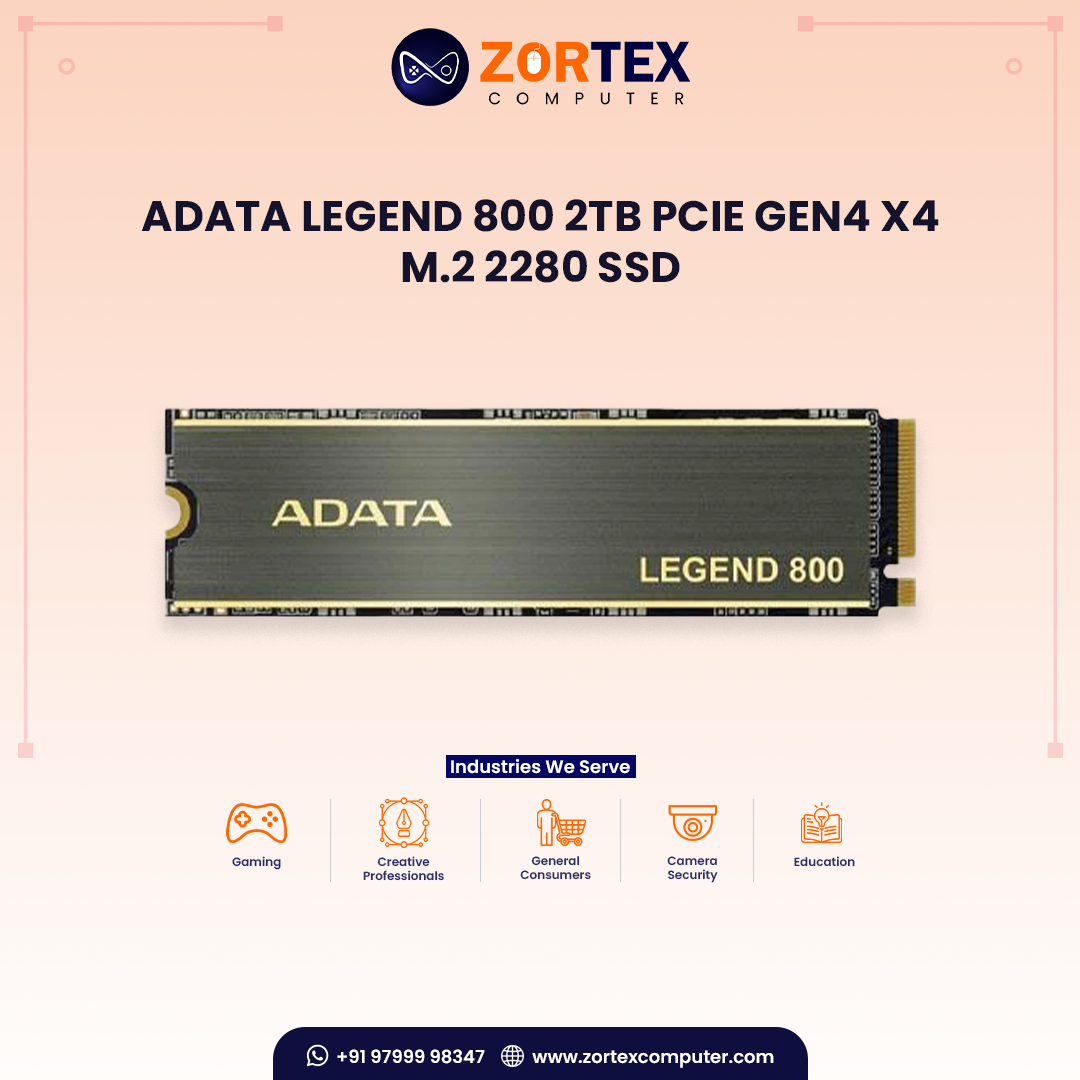 ADATA LEGEND 800 2TB PCIe Gen4 x4 M.2 2280 SSD