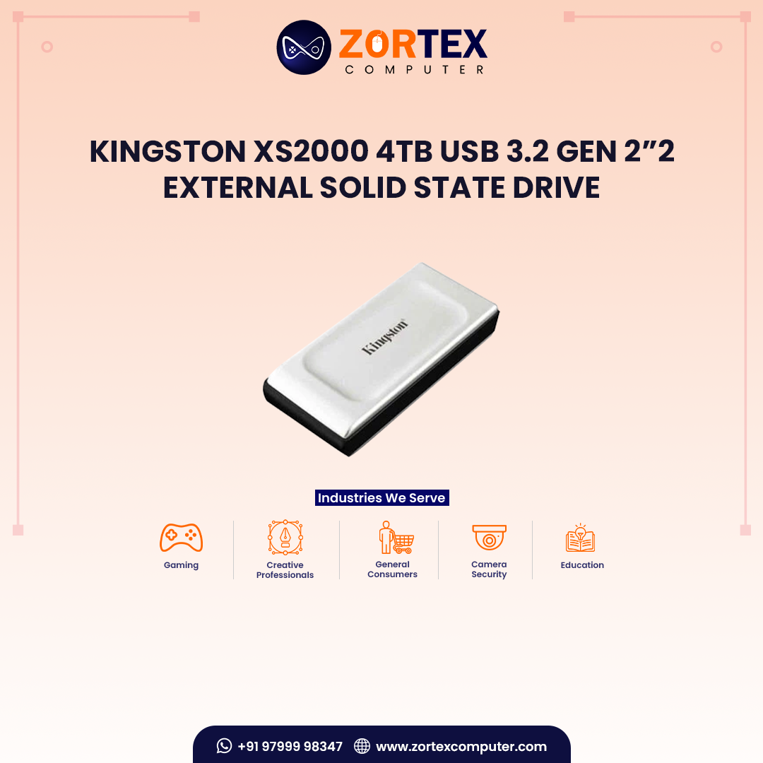 Kingston XS2000 4TB USB 3.2 Gen 2”2 External Solid State Drive