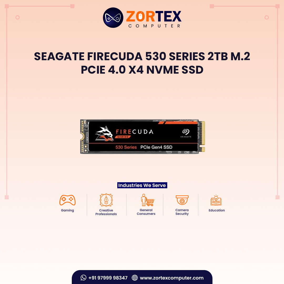 Seagate FireCuda 530 Series 2TB M.2 PCIe 4.0 x4 NVMe SSD